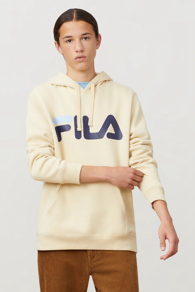 Fila Hoodie Mens Beige - Flori - Philippines 9184627-JW